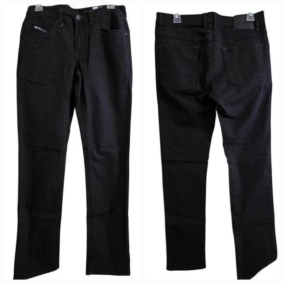 Empyre Skeletor Black Skinny Fit Jeans size 32x31, low rise - Picture 2 of 10